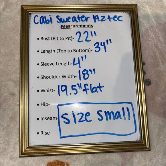 Cabi Short Sleeve Dolman Aztec Print Open Cardigan Sweater – Size Small - Picture 15 of 15